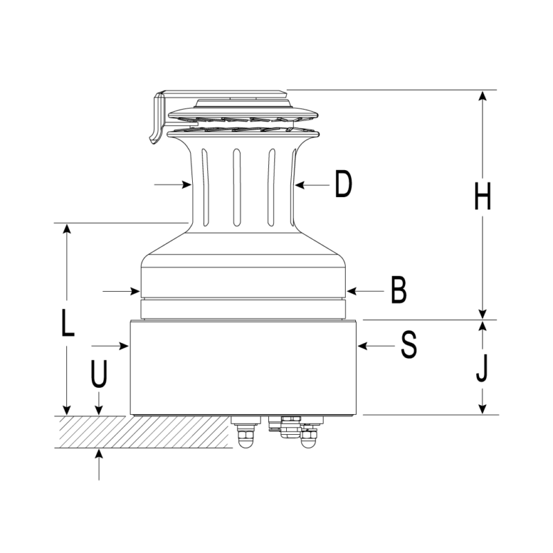 46ST Winch FS Compact Above Deck 12V - Image 2