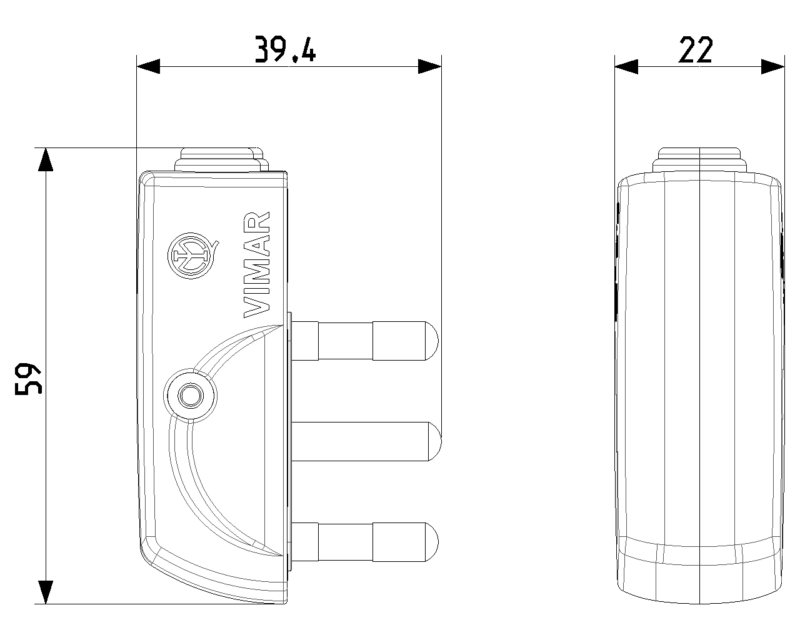 2P+E 16A SPA17 90°-plug black - Image 2