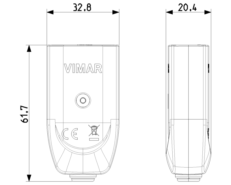 2P+E 10A P11 axial outlet black - Image 2