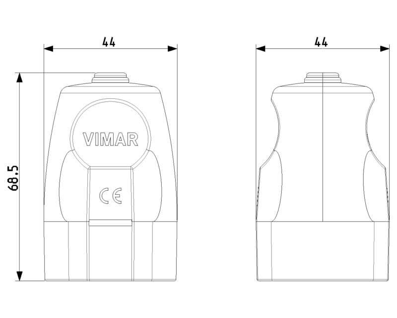 2P+E 16A P30 axial outlet black - Image 2