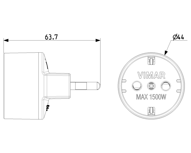 S17 adaptor +P30 outlet black - Image 2