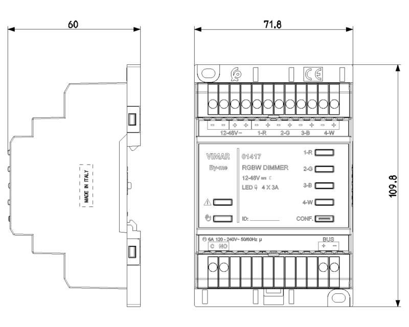 Home autom. actuator+RGBW 4OUT dimmer - Image 2