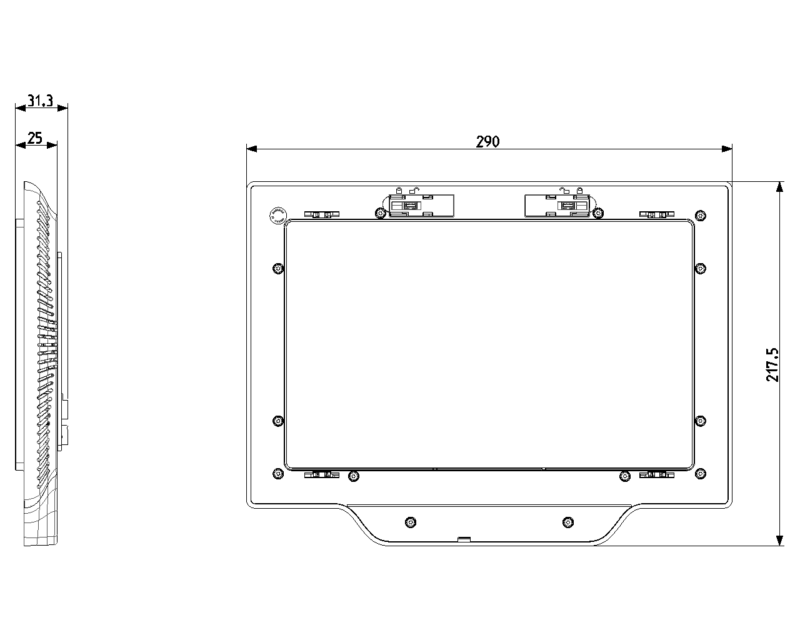 IP 10in touch screen PoE black - Image 2