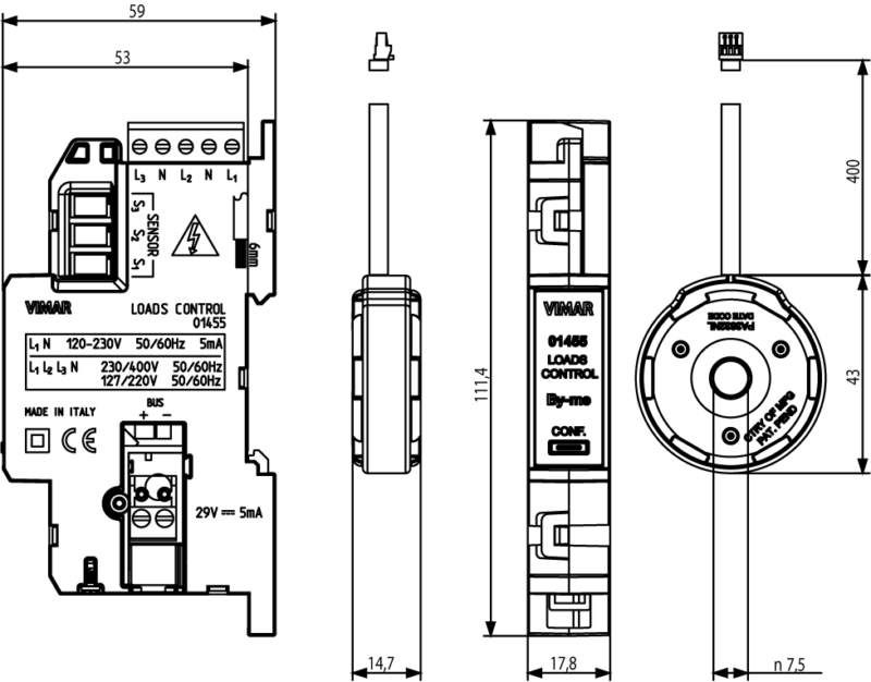 Loads control module 3IN current sensor - Image 2