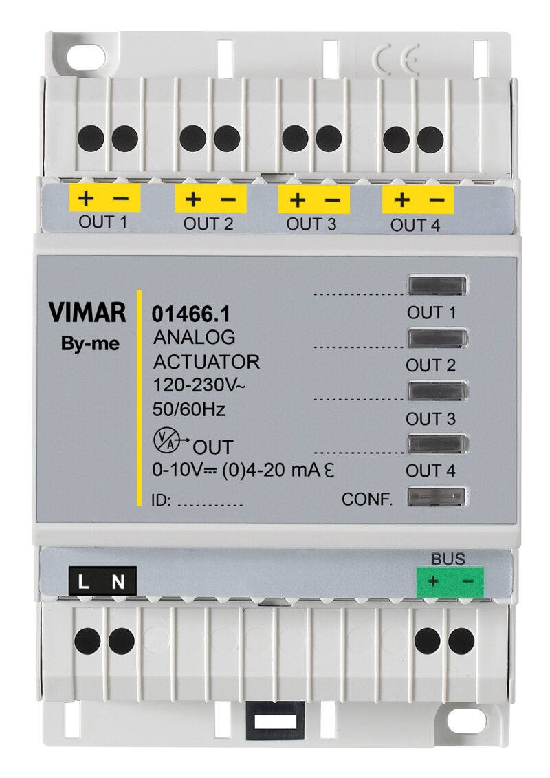 4-analog outputs domotic actuator