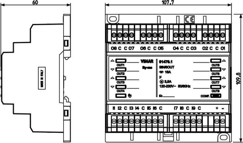 Multifunct.autom.module 9IN 8OUT relay - Image 2