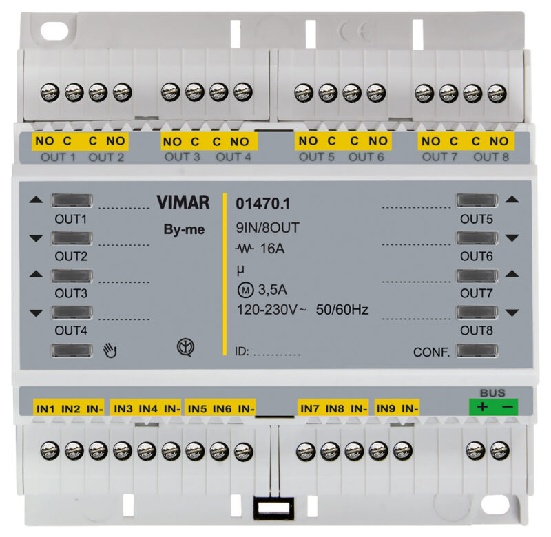 Multifunct.autom.module 9IN 8OUT relay