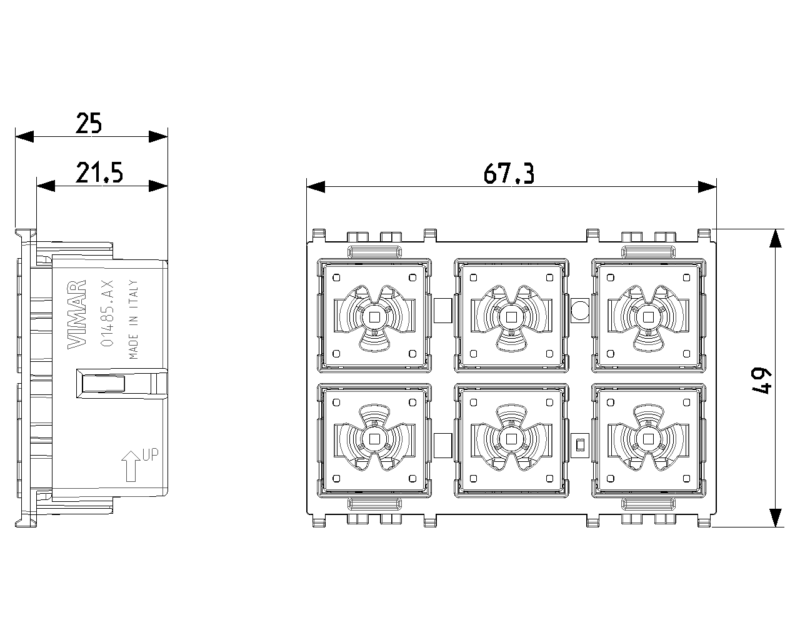 6-button home autom.control Flat 3M - Image 2