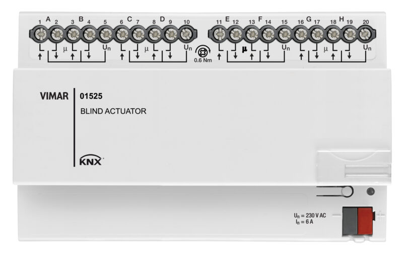 Actuator for 8 rolling shutters KNX