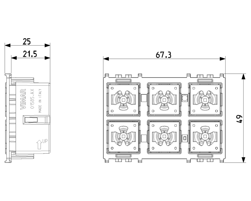 6-button KNX control Flat 3M - Image 2