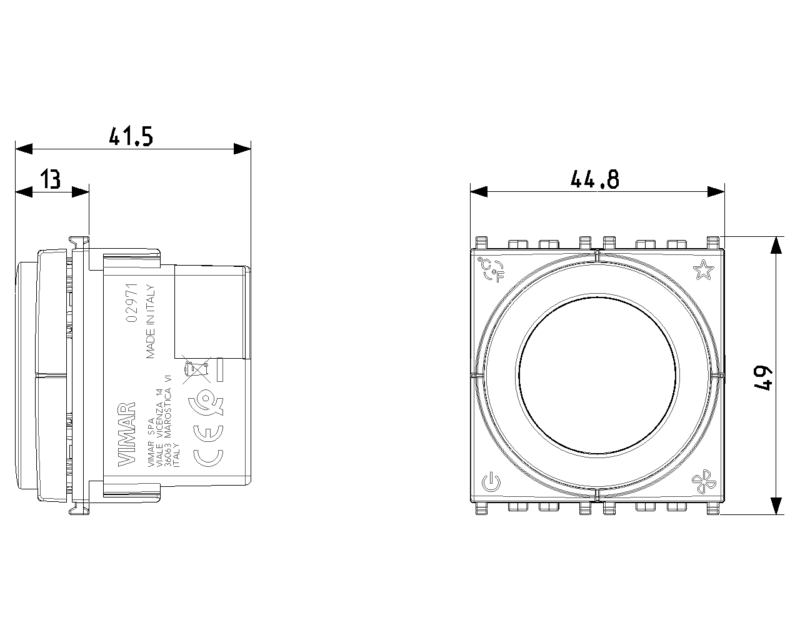 Home autom.dial thermostat 2M grey - Image 2