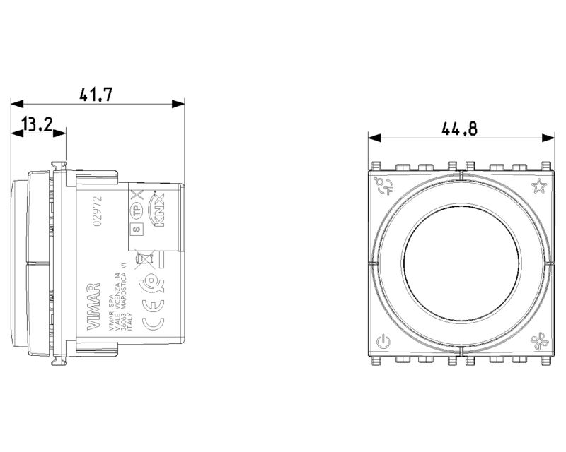 Dial thermostat KNX 2M grey - Image 2