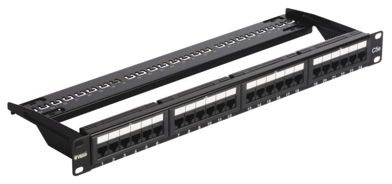 Patch panel - 24 RJ45 Cat5e UTP conn.1u