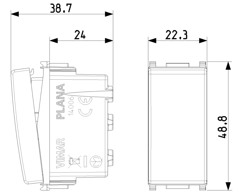 1P 20AX 2-way switch white - Image 2