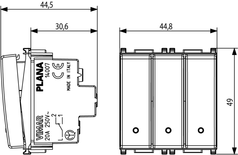 Three1P 20AX 2-way switches Silver - Image 2