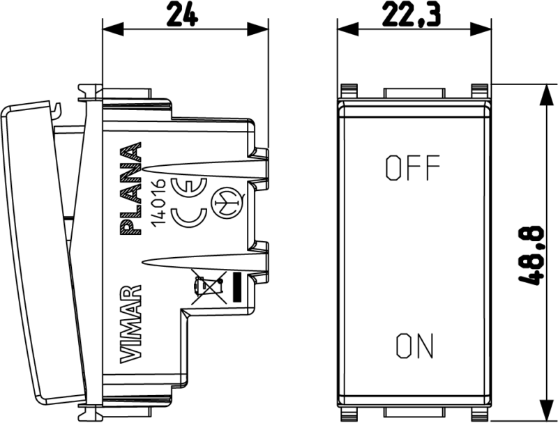 2P 20AX 1-way switch white - Image 2