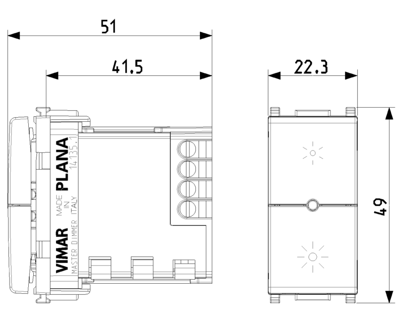 Universal MASTER dimmer 230V white - Image 2