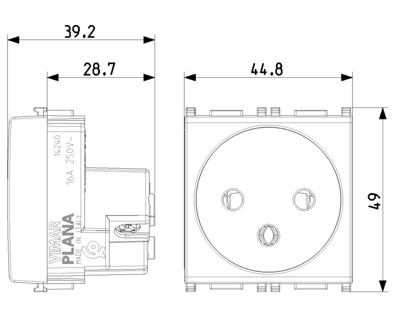 2P+E 16A Israeli SICURY outlet white - Image 2