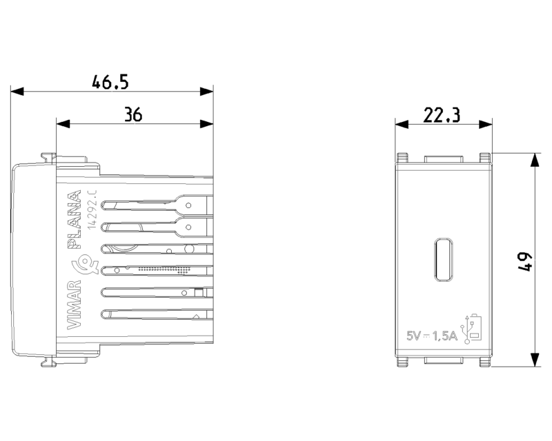 C-USB supply unit 5V 1,5A 1M white - Image 2