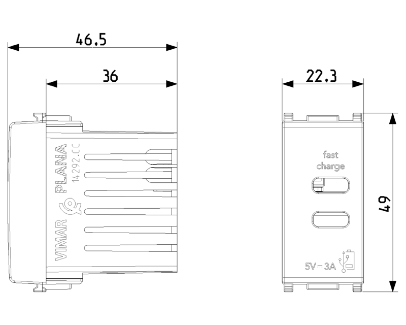 C+C-USB supply unit 5V 3A 1M white - Image 2