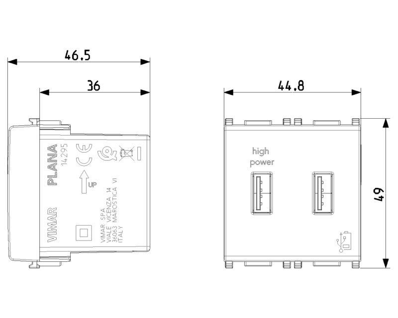 5V 2,1A USB supply unit 2M white - Image 2