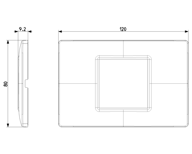 Plate 2centrM met. metallized silver - Image 2