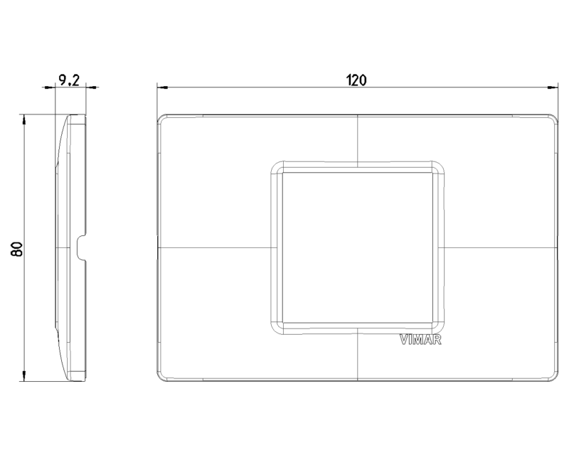 Plate 2centrM brushed aluminium - Image 2