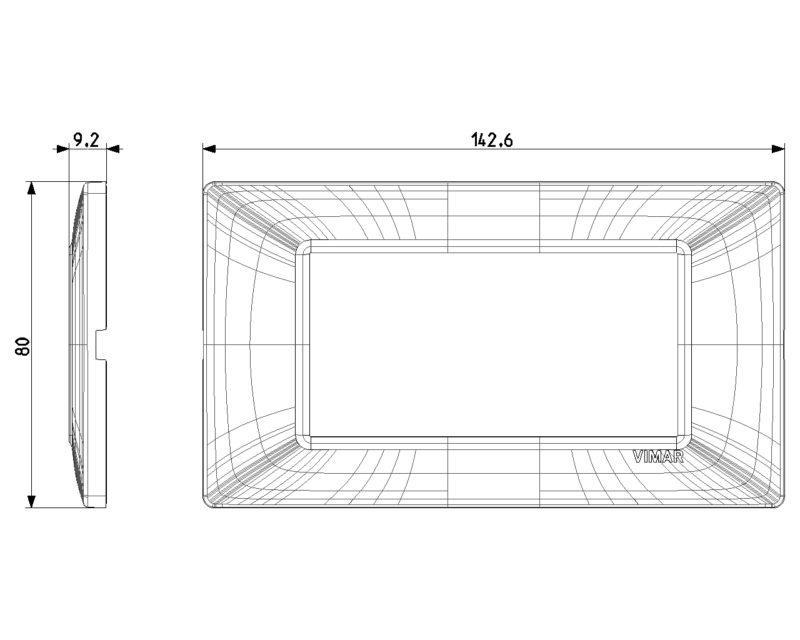 Plate 4M brushed aluminium - Image 2