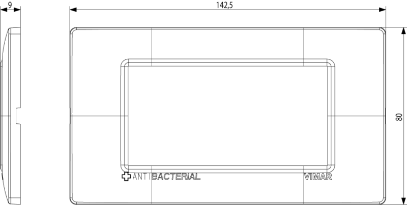 Plate 4M antibacterial white - Image 2