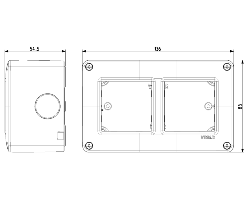 IP40 enclosure 4M 2x2 - Image 2