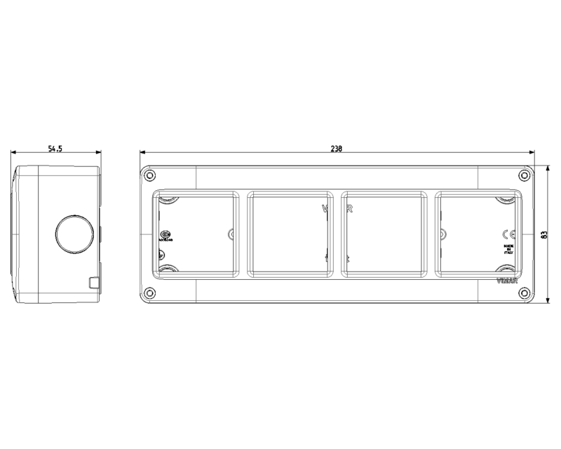 IP40 enclosure 8M 2x4 - Image 2