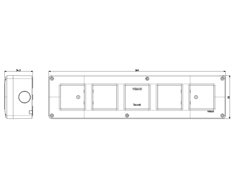 IP40 enclosure 10M 2x5 - Image 2