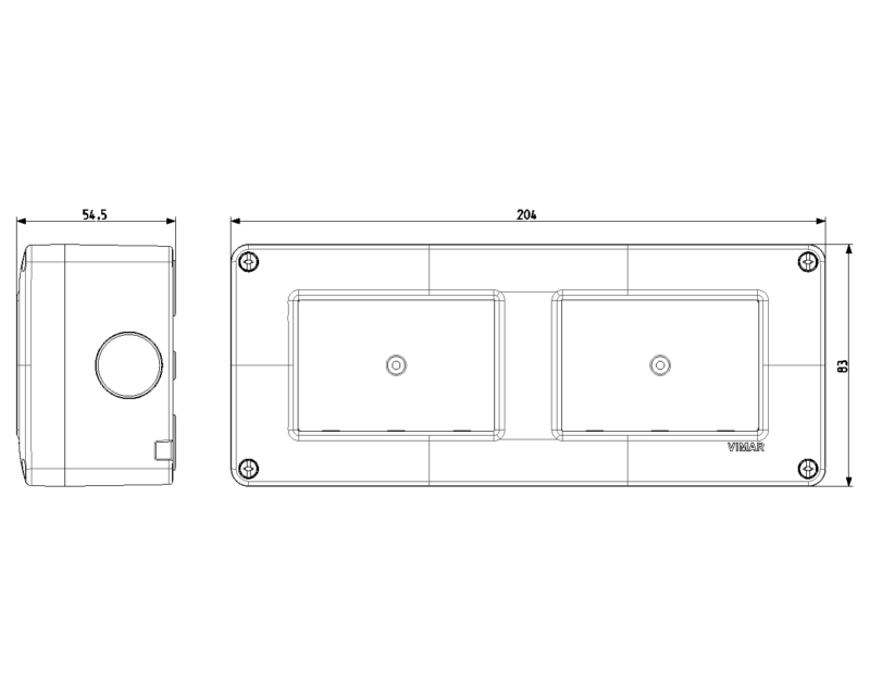 IP40 enclosure 6M 3x2 horizontal - Image 2