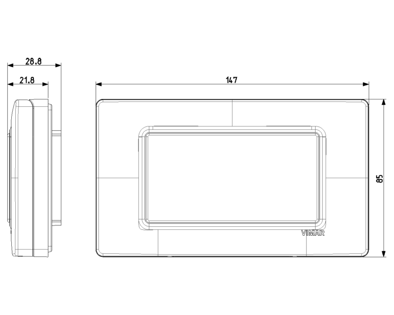 IP55 cover 4M +screws RAL 7035 grey - Image 2