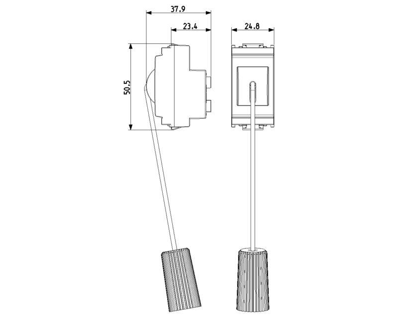 1P NC 10A cord-operated push grey - Image 2