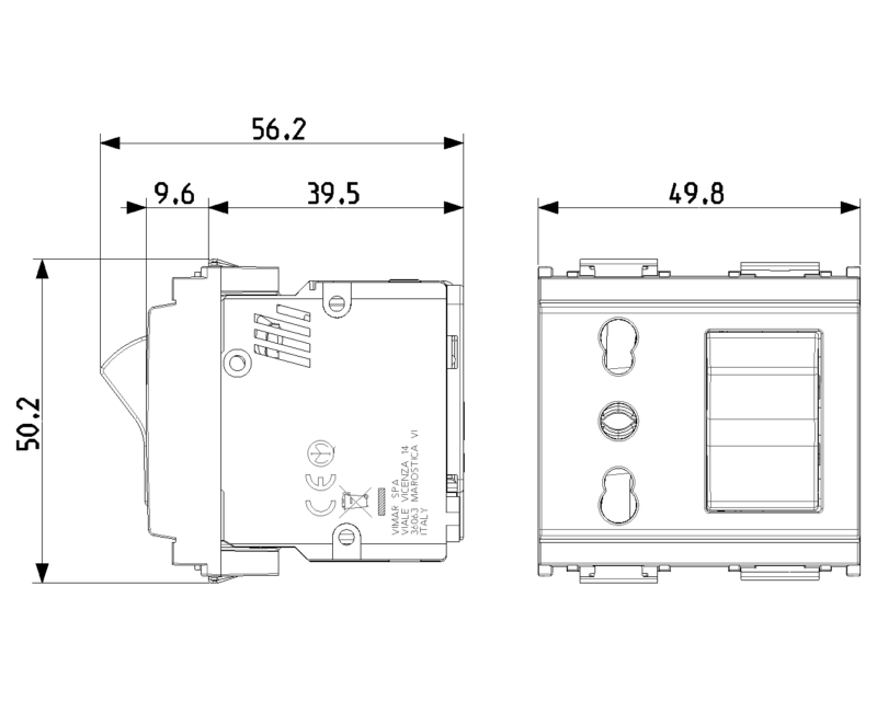 2P+E 16A P17/11 outlet+C16 CB grey - Image 2