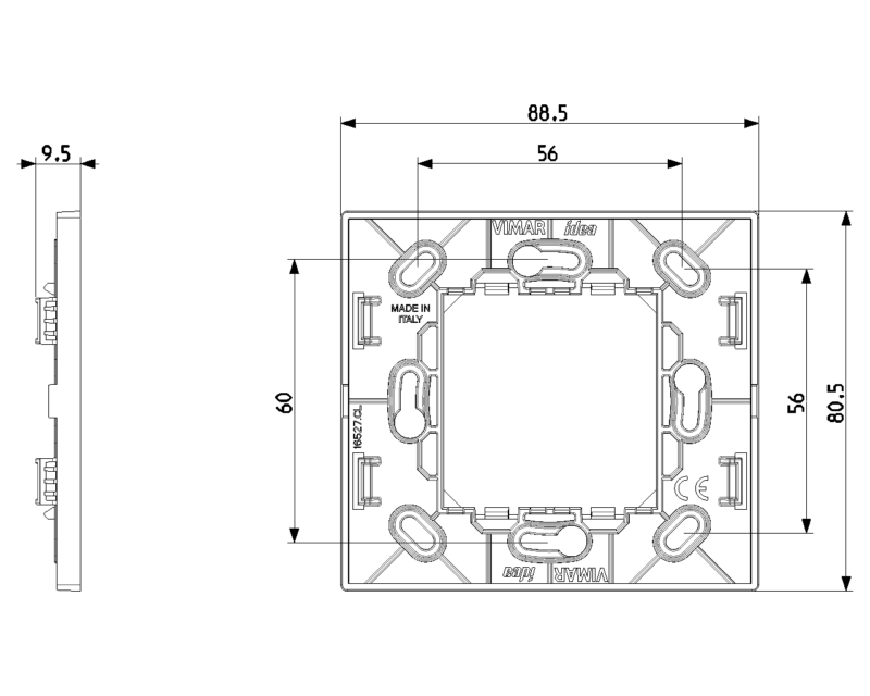 Frame RF device Idea Classica plate grey - Image 2