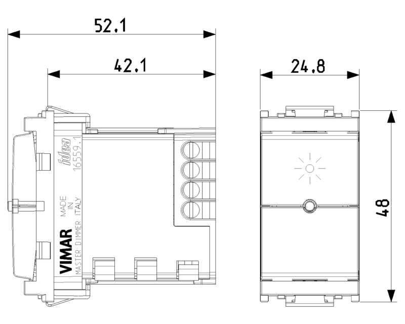 Universal MASTER dimmer 230V grey - Image 2