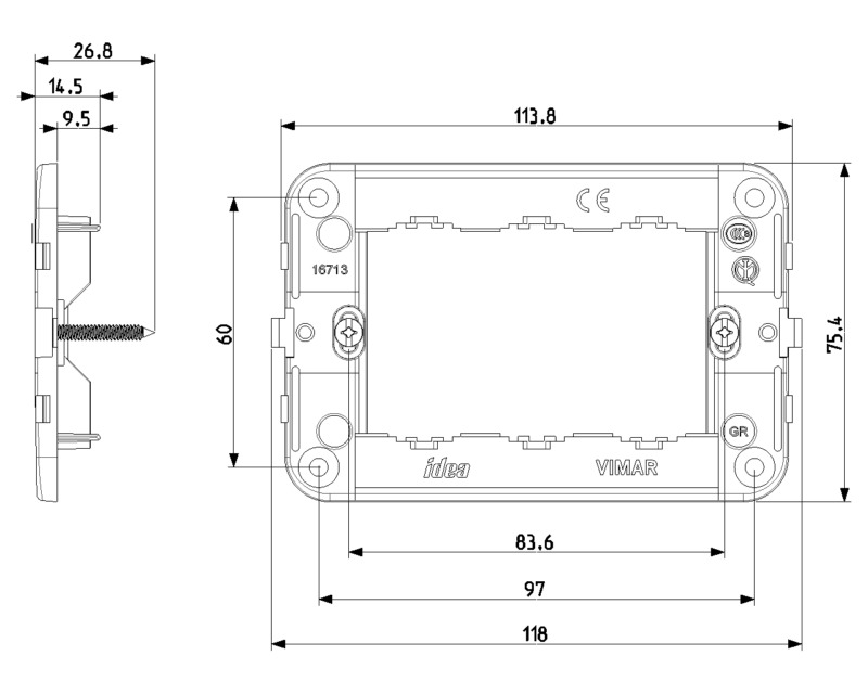 Frame 3M +screws - Image 2