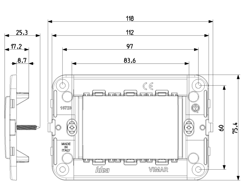 Frame 3M Arké idea+screws grey - Image 2