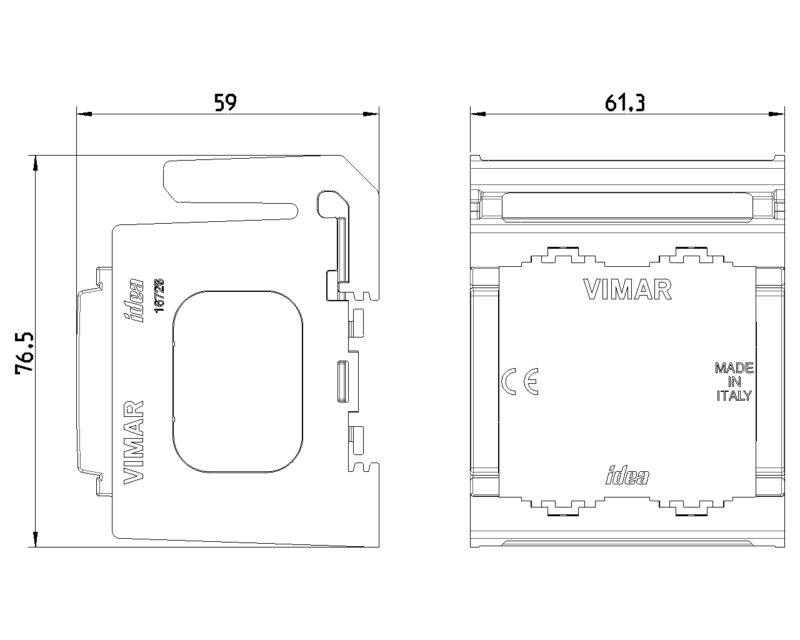 Frame 2M for DIN rail - Image 2