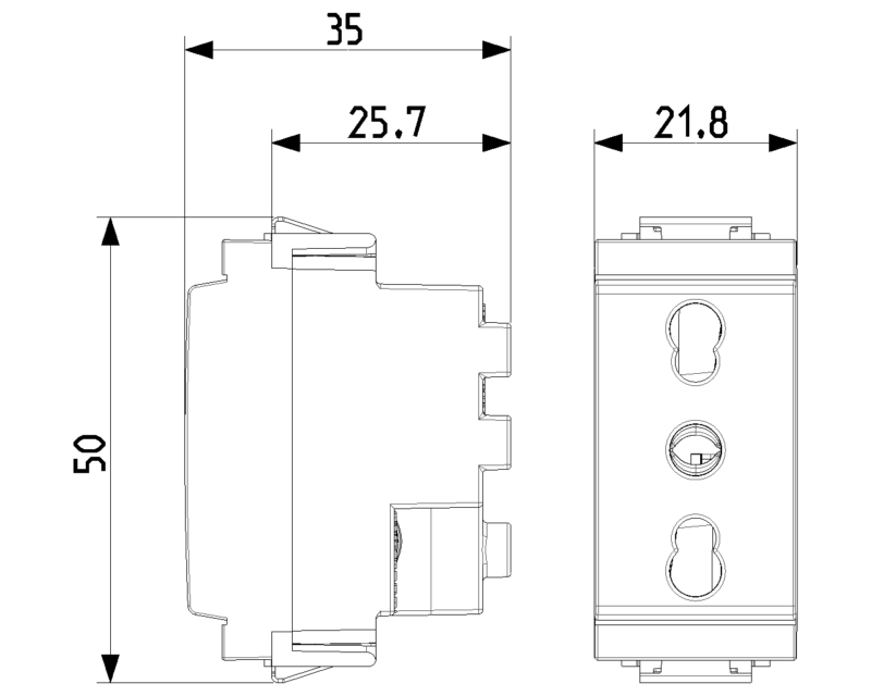 2P+E 16A P17/11 outlet grey - Image 2