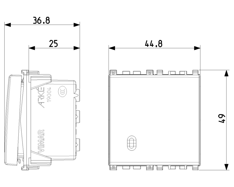 1P 10AX 2-way switch 2M grey - Image 2