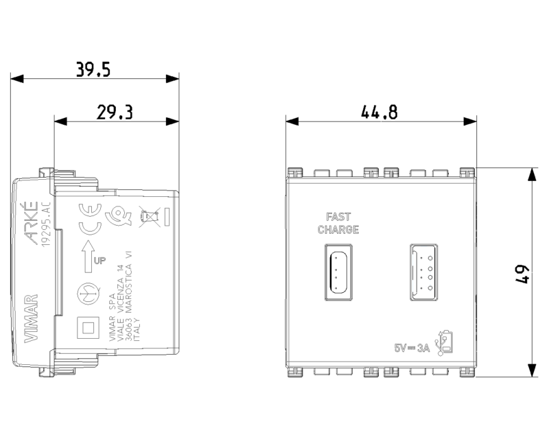 A+C-USB supply unit 5V 3A 2M grey - Image 2