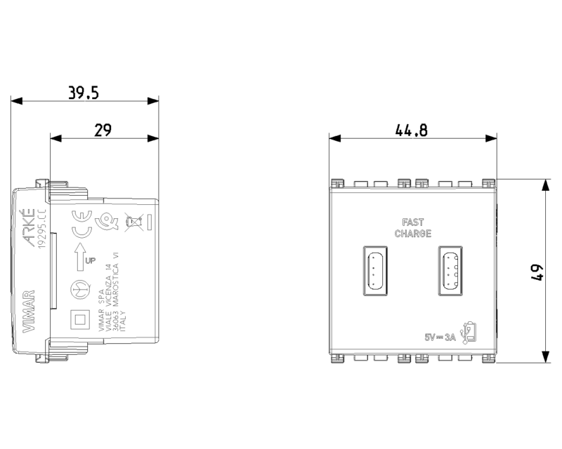 C+C-USB supply unit 5V 3A 2M grey - Image 2