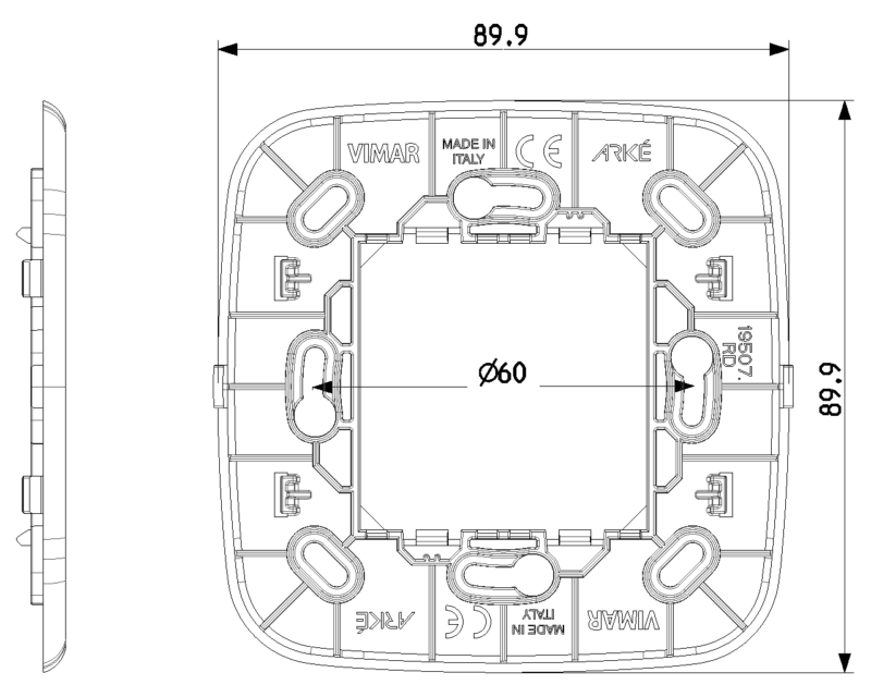 Frame RF device Round plate grey - Image 2