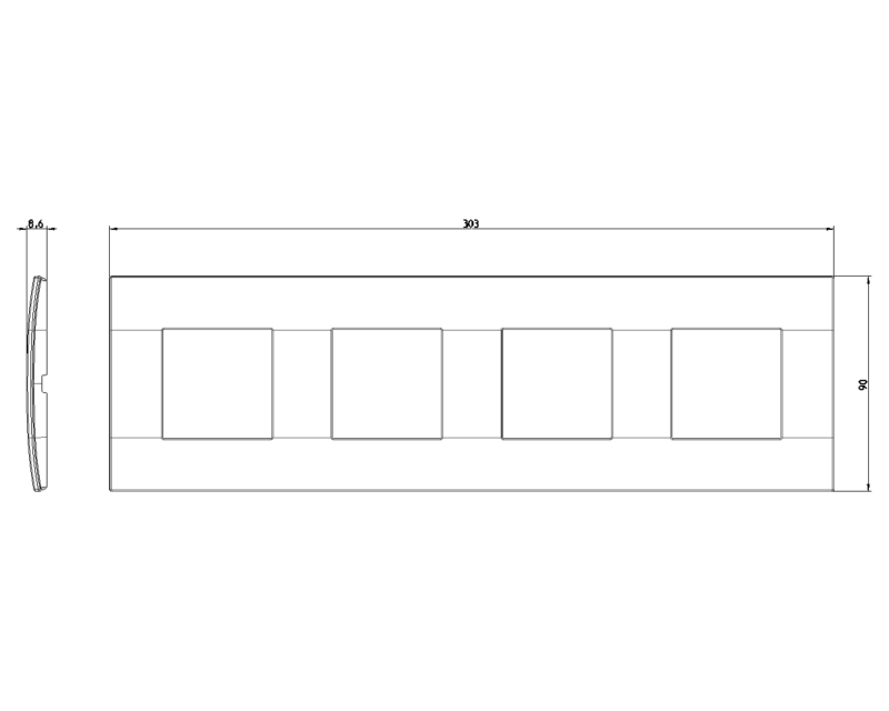 Plate 8M (2+2+2+2x71)metal matt graphite - Image 2