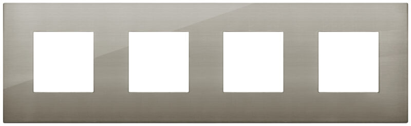 Plate 8M (2+2+2+2x71) metal brushed inox