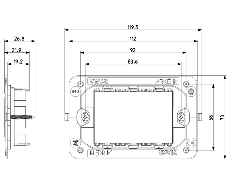 Frame 3M Arké fit+screws - Image 2