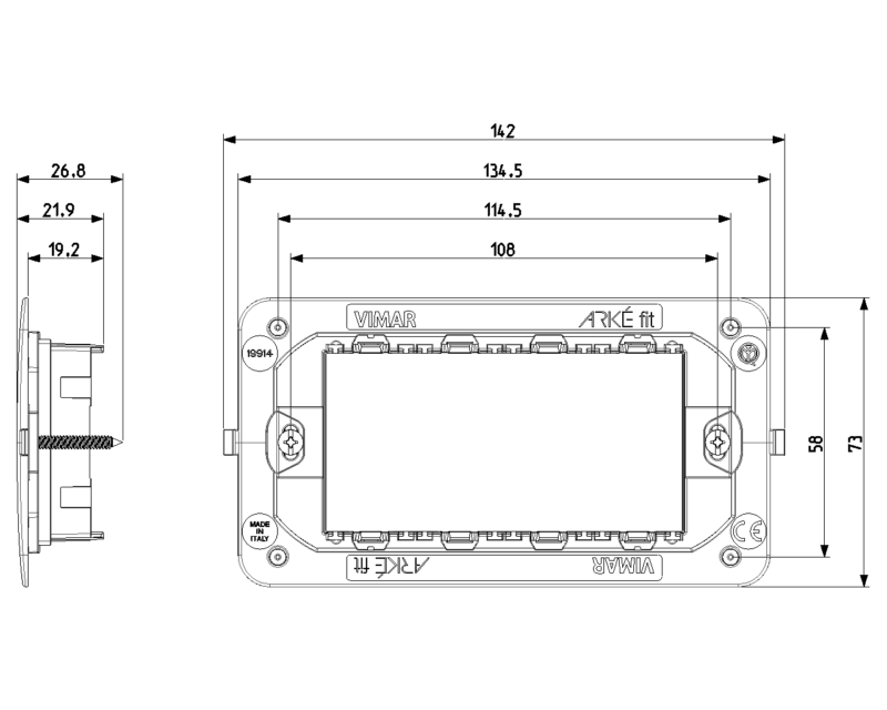 Frame 4M Arké fit+screws - Image 2